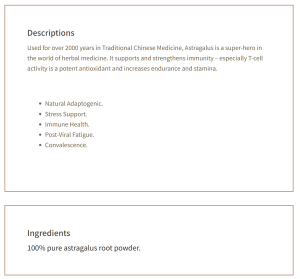 Description Astragalus Root Powder