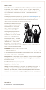 Description Creatine Monohydrate