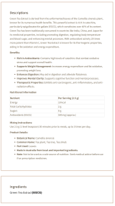 Description Green Tea Extract