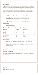 Description Magnesium Citrate