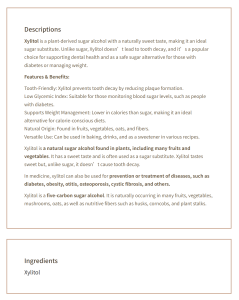 Description Xylitol
