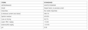Specification Allulose