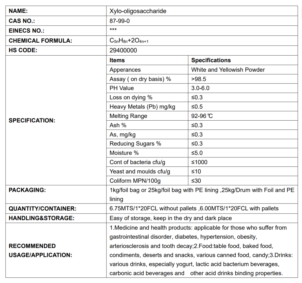 Specification XOS