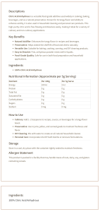 Description Citric Acid Anhydrous