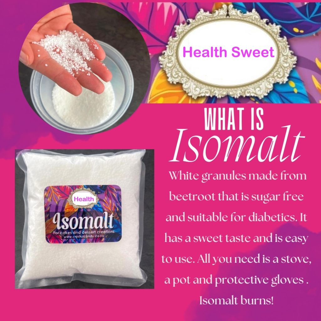 Isomalt-Everything You Need To Know 3 Isomalt is a naturally sourced sugar substitute and the only one in its kind made from pure beet sugar. On top, it is 100% sugar-free and even helps to prevent tooth decay.